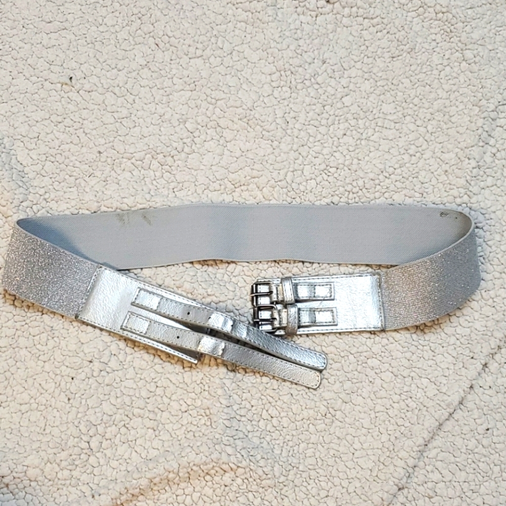 5 for 10$ sparkling silver elastic belt
